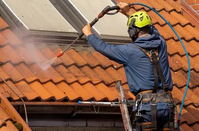 Démoussage et hydrofuge de toiture à Grans